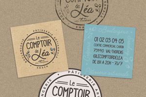 Carte de visite - Sticker - Tampon Le Comptoir de Léa